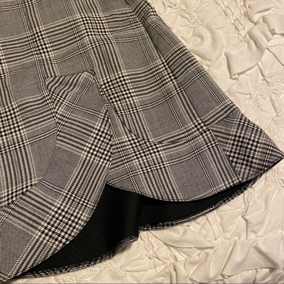 Zara gray plaid check ruffle mini skirt - Picture 5 of 8